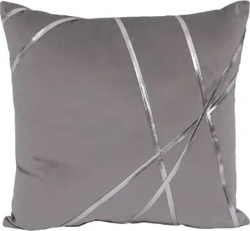 Dekoračný vankúš Vanessa 45x45 cm, striebornými s pruhmi%