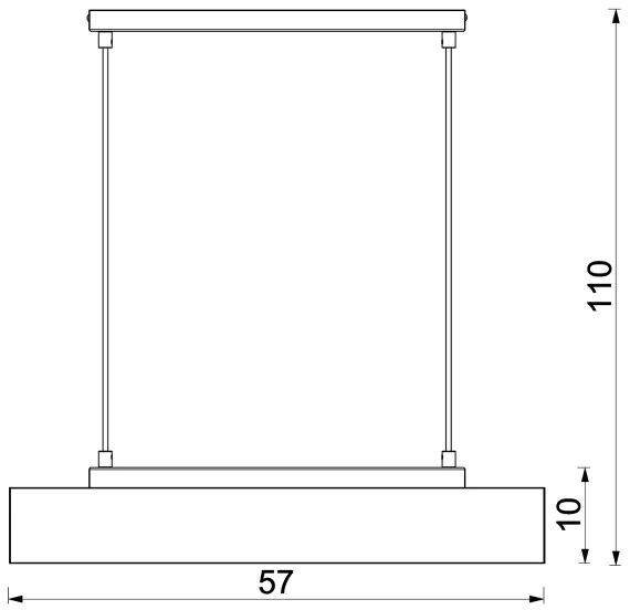 Luster na lanku MAISON 3xGU10/8W/230V hnedá/dub