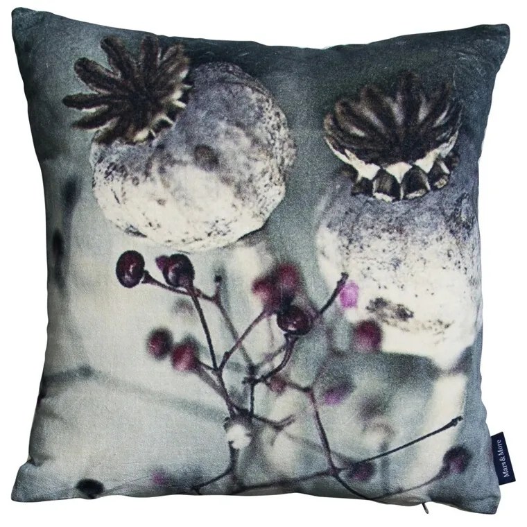 Zamatový vankúš s Makovica - 45 * 45 * 10cm