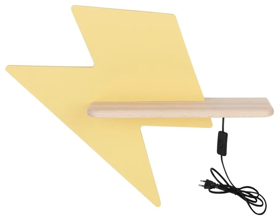 LED Detské nástenné svietidlo s poličkou LIGHTNING LED/4W/230V