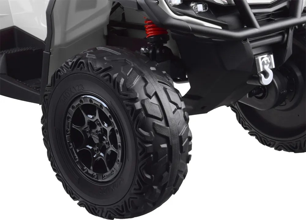JOKOMISIADA Detská štvorkolka na akumulátor pre 2 osoby CAN-AM OUTLANDER 4x4 s LED panelom sivá PA0326