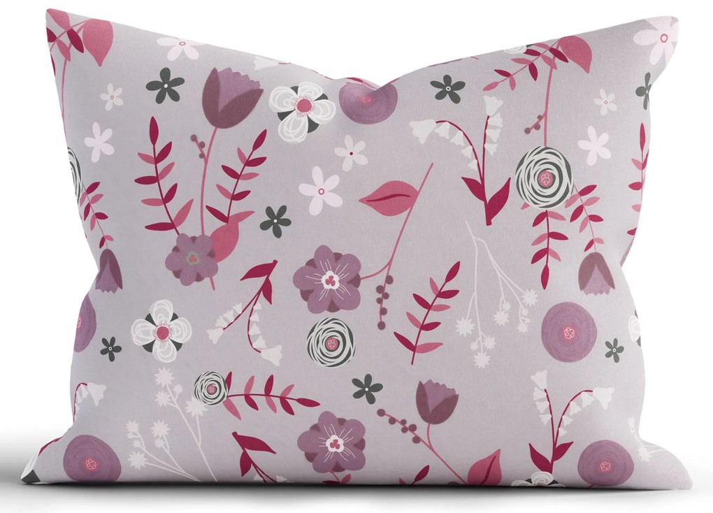 Bavlnená obliečka na vankúš Renforcé 70 × 90 cm - Dora šedá