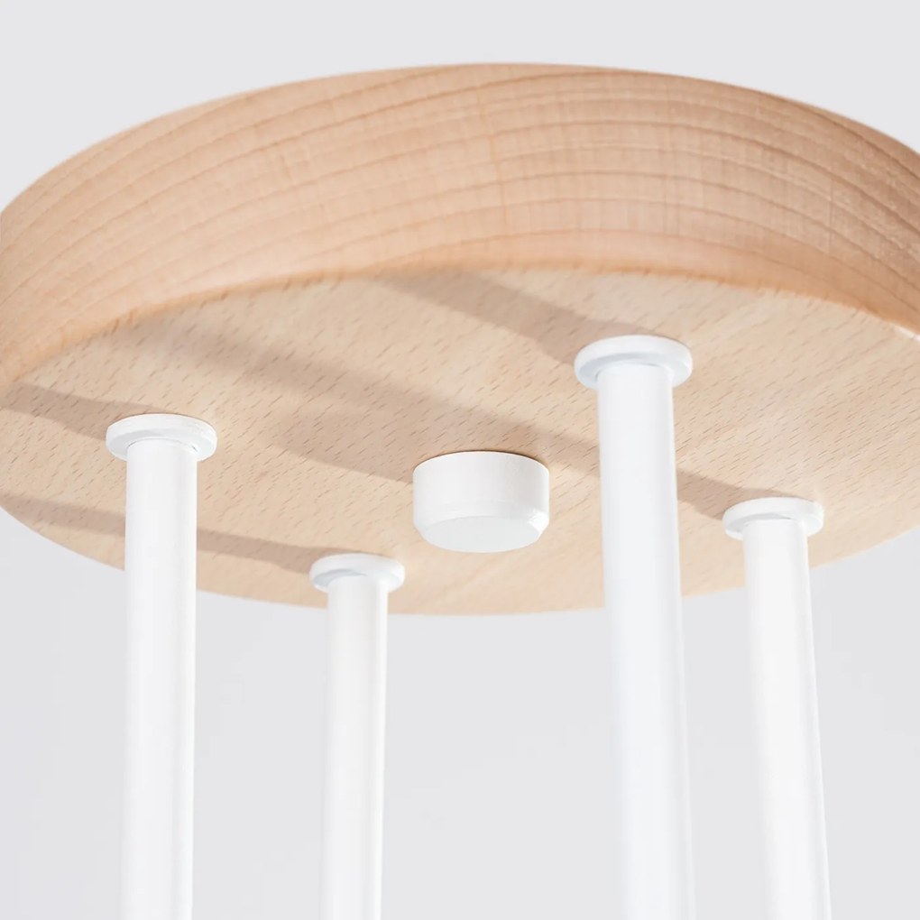 Stropné svietidlo Timbo 4, drevené telo svietidla, w