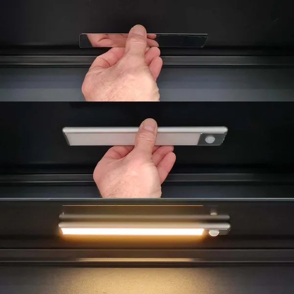 Nedis LCRM01WT - LED Nabíjacie osvetlenie skrine so senzorom LED/1W/1100 mAh 3000K