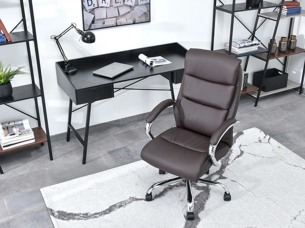 Kreslo Luxus (hnedá + chrómová). Akcia -20%. Vlastná spoľahlivá doprava až k Vám domov. 1109950