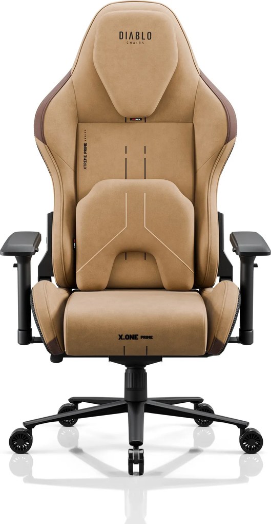 Herné látkové kreslo hnedé, Normal Size: Diablo X.One Prime Camel Brown