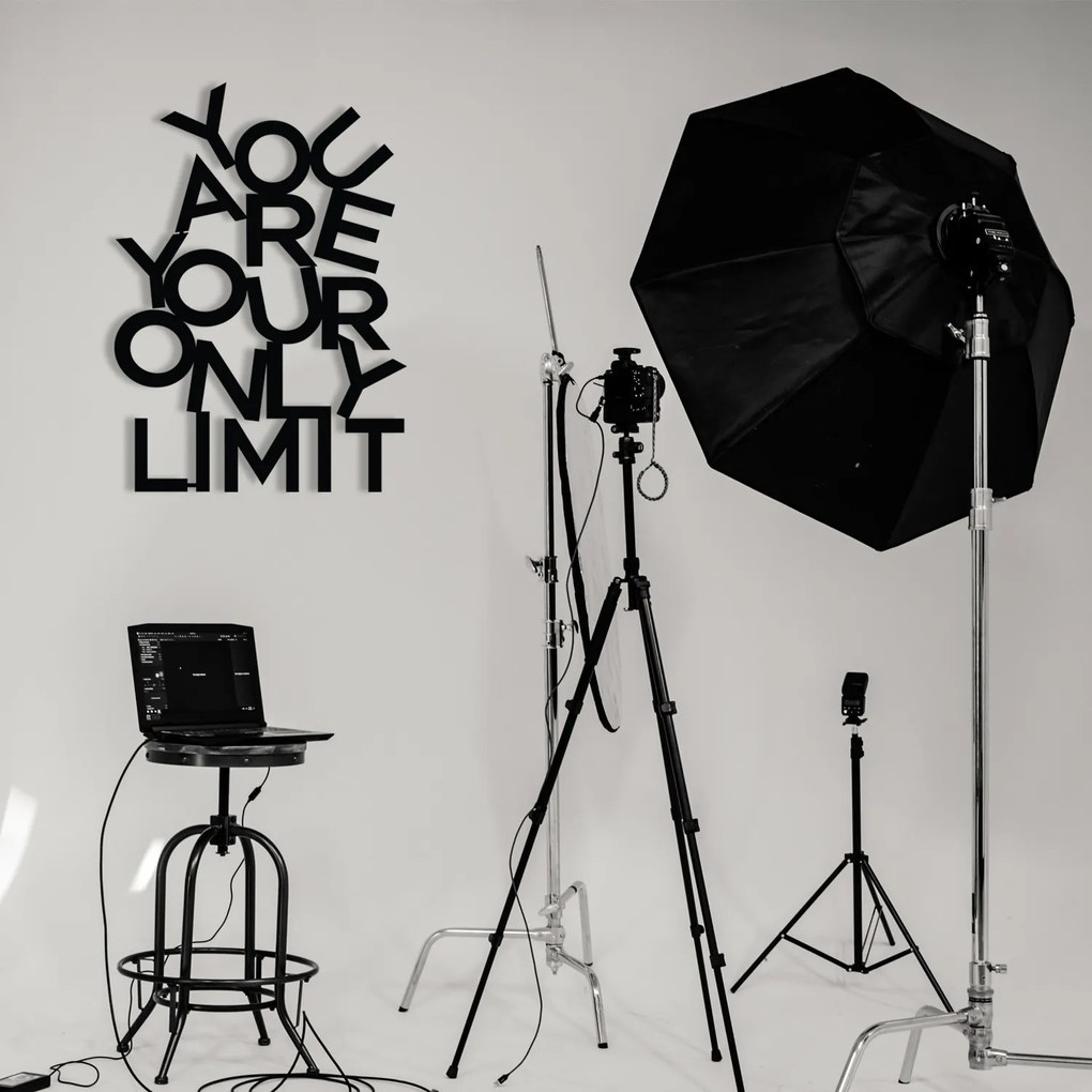 Nástenná kovová dekorácia Limit čierna