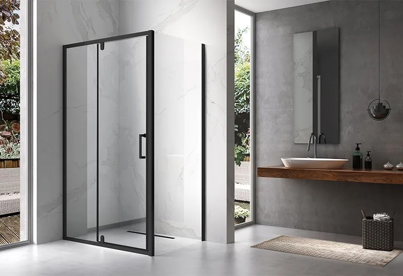 BPS-koupelny Obdĺžnikový sprchový kút ZES KZ07B BL 110x90 čierna/transparent - bez vaničky