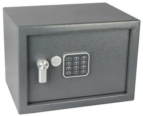 Nábytkový trezor s elektronickým zámkom, číselnou klávesnicou a páčkou na otvorenie, 250 x 350 x 250 mm