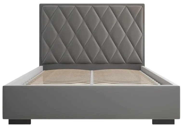 AMADEUS 160X200 MANŽELSKÁ POSTEĽ S ROŠTOM MODRÁ ZAMATOVÁ LÁTKA