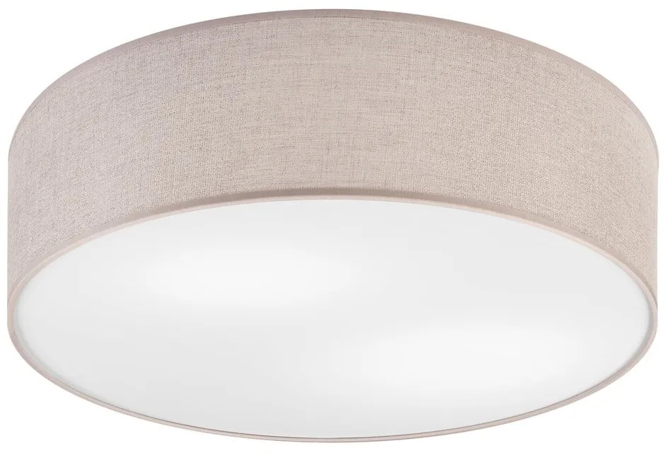 Svetlosivé stropné svietidlo s textilným tienidlom ø 45 cm Vivian – LAMKUR