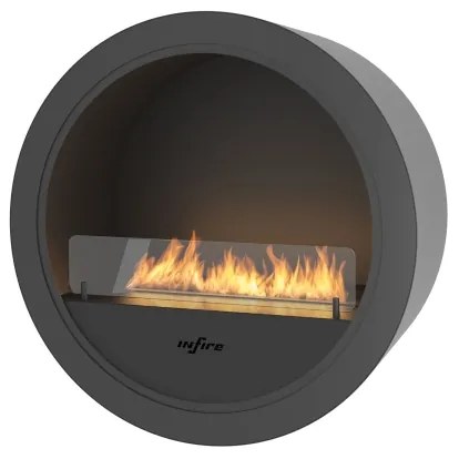 InFire - Nástenný BIO krb pr. 70 cm 3kW čierna