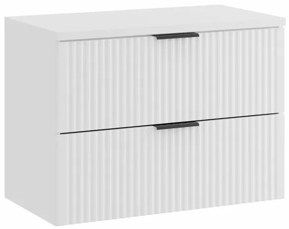 Závěsná skříňka pod umyvadlo Casad s deskou 80 cm bílá
