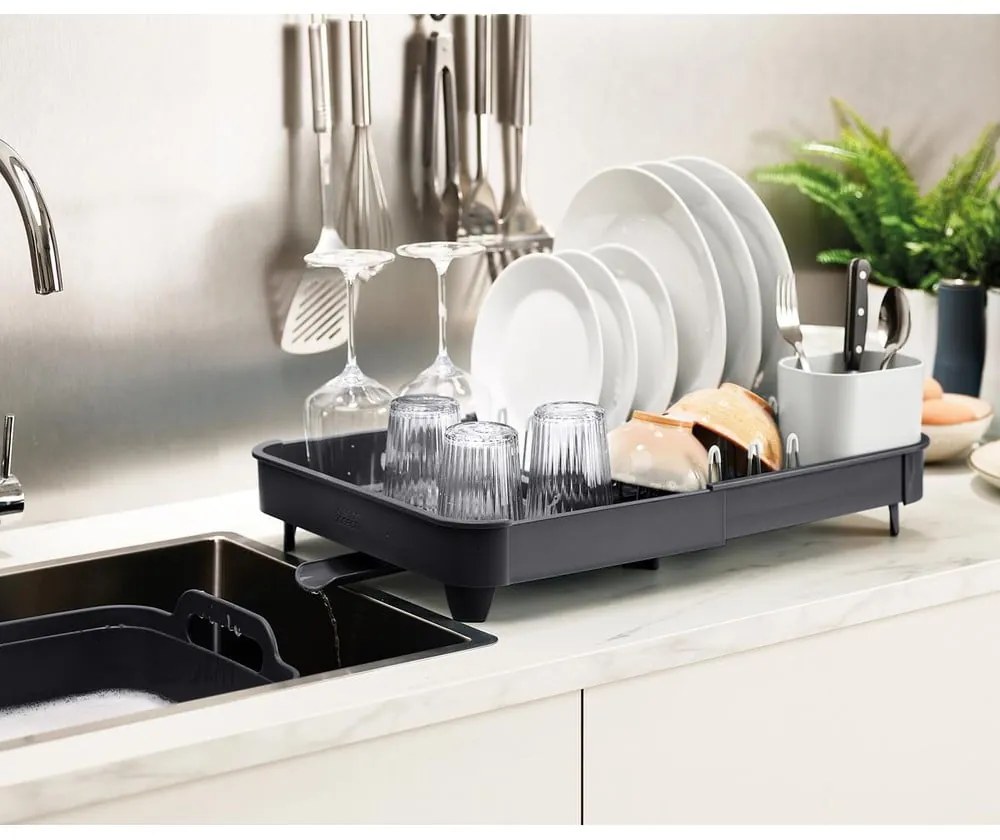 Sivý nastaviteľný odkvapávač Joseph Joseph Extend