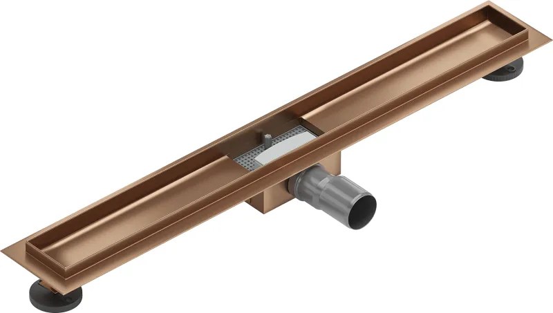 Mexen Flat telo pre líniový odtok 80 cm, brúsená meď - 1C15080