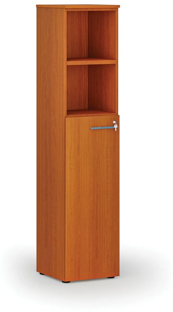 Kombinovaná kancelárska skriňa PRIMO WOOD, dvere na 3 poschodia, 1781 x 400 x 420 mm, čerešňa