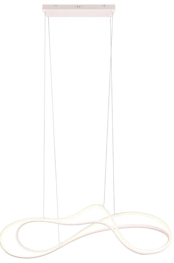 Biele LED závesné svietidlo s kovovým tienidlom Nala – Trio Select