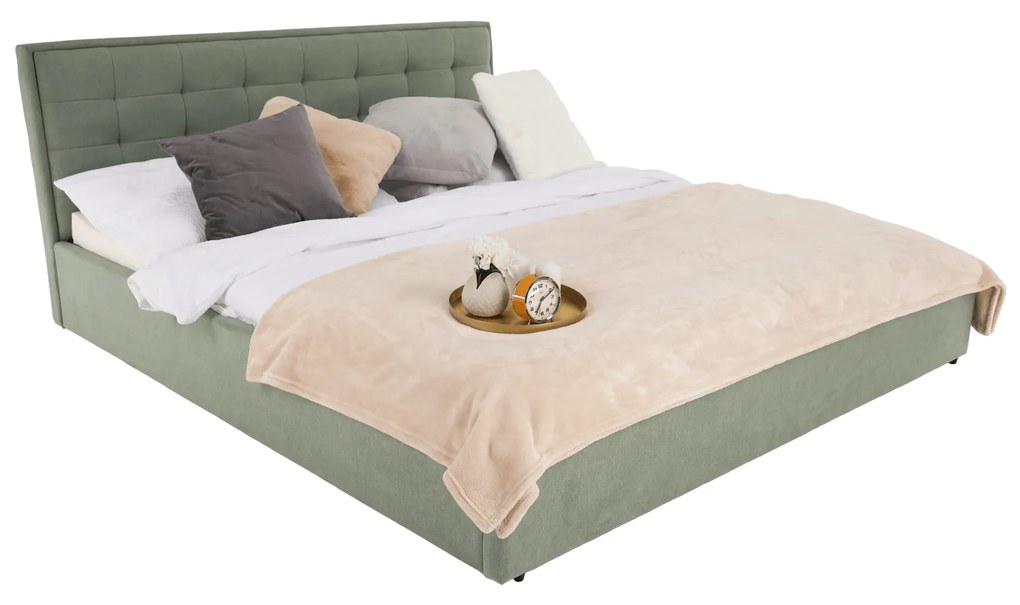 Manželská posteľ 180 cm Essie (s roštom) (mentolová). Vlastná spoľahlivá doprava až k Vám domov. 1021284