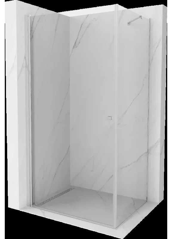 Mexen Pretoria sprchová kabína, kyvné dvere 85 x 90 cm, transparentnéné, chrómová - 852-085-090-01-00