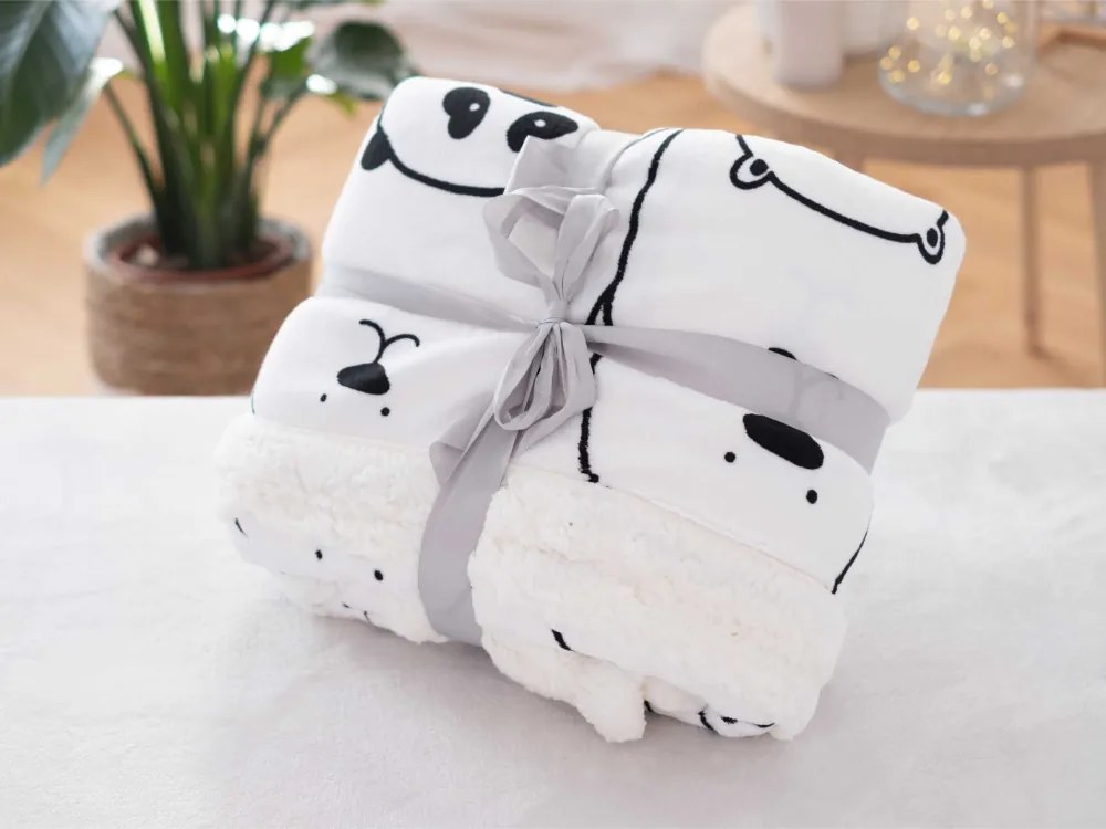 MKLozkoviny.sk II. Akosť Baránková deka mikroplyš 150 × 200 cm – Rebel panda