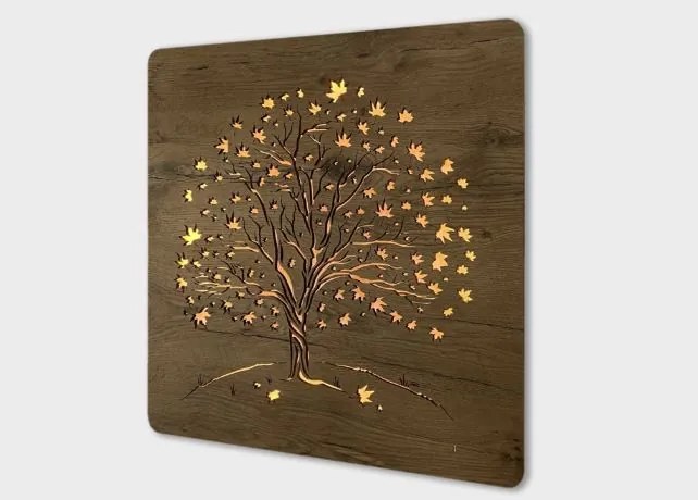 Podsvietený obraz strom Javor