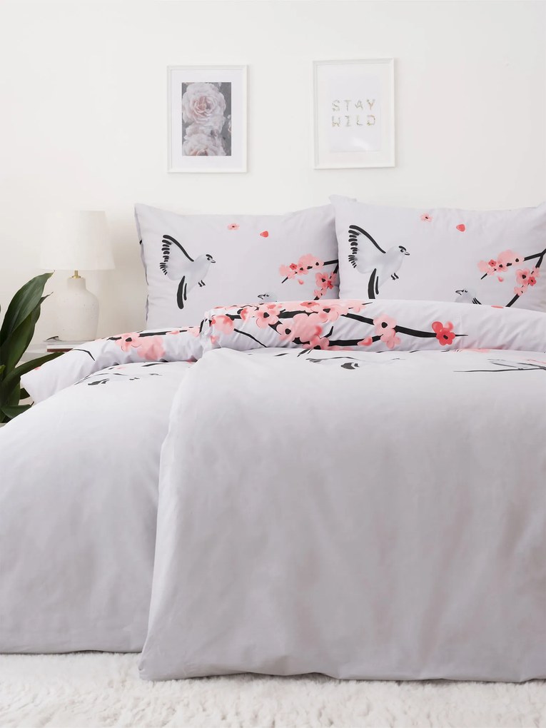 Predĺžené bavlnené obliečky Renforcé – Sakura 02