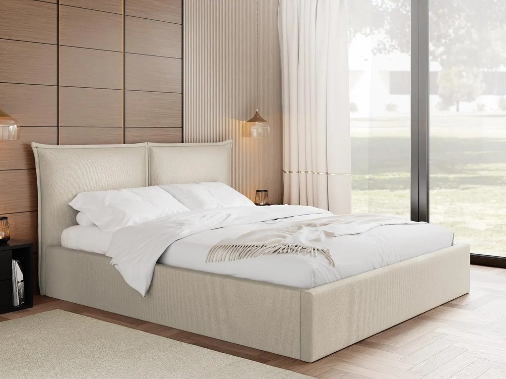Čalúnená manželská posteľ Ezibia, Rozmer postele: 180x200, Farby: Kronos 46