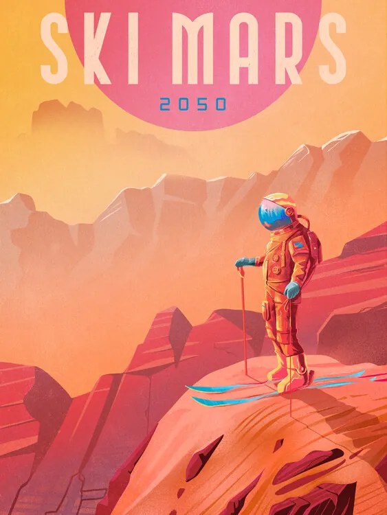 Ilustrácia Ski Mars, Mark Harrison