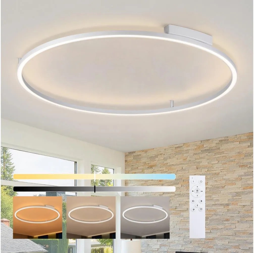 BRILAGI - LED stmievateľné svietidlo PORTOFINO LED/85W/230V pr. 120 cm strieborná+DO