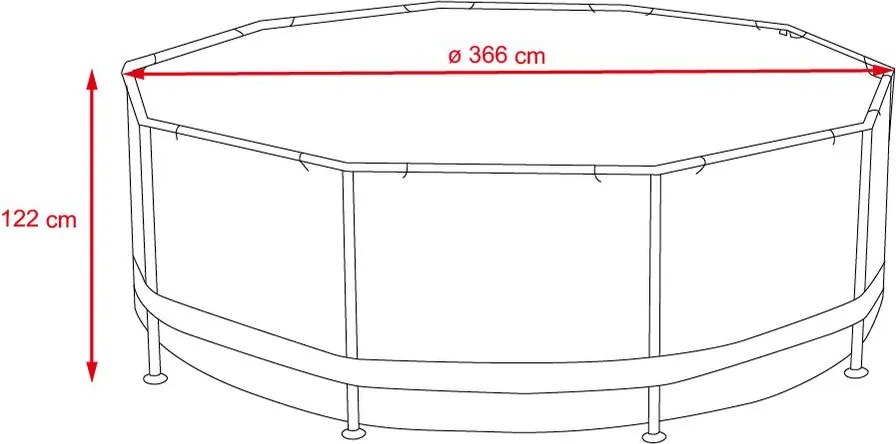 Bazén Planet Pool FRAME 3,66 x 1,22 m Ratan