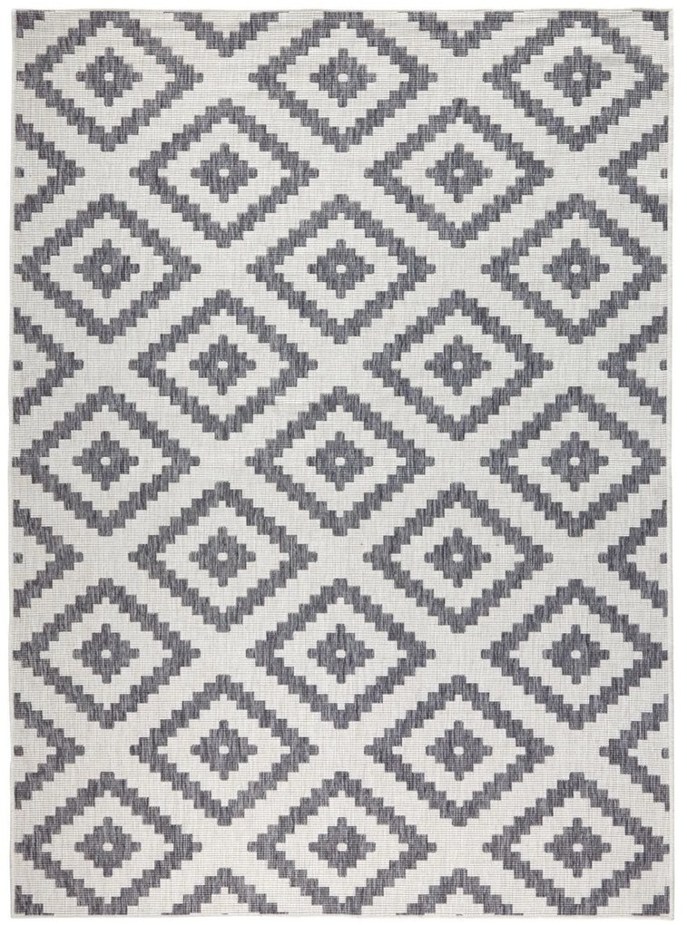 NORTHRUGS - Hanse Home koberce Kusový koberec Twin-Wendeteppiche 103132 grau creme – na von aj na doma - 80x350 cm