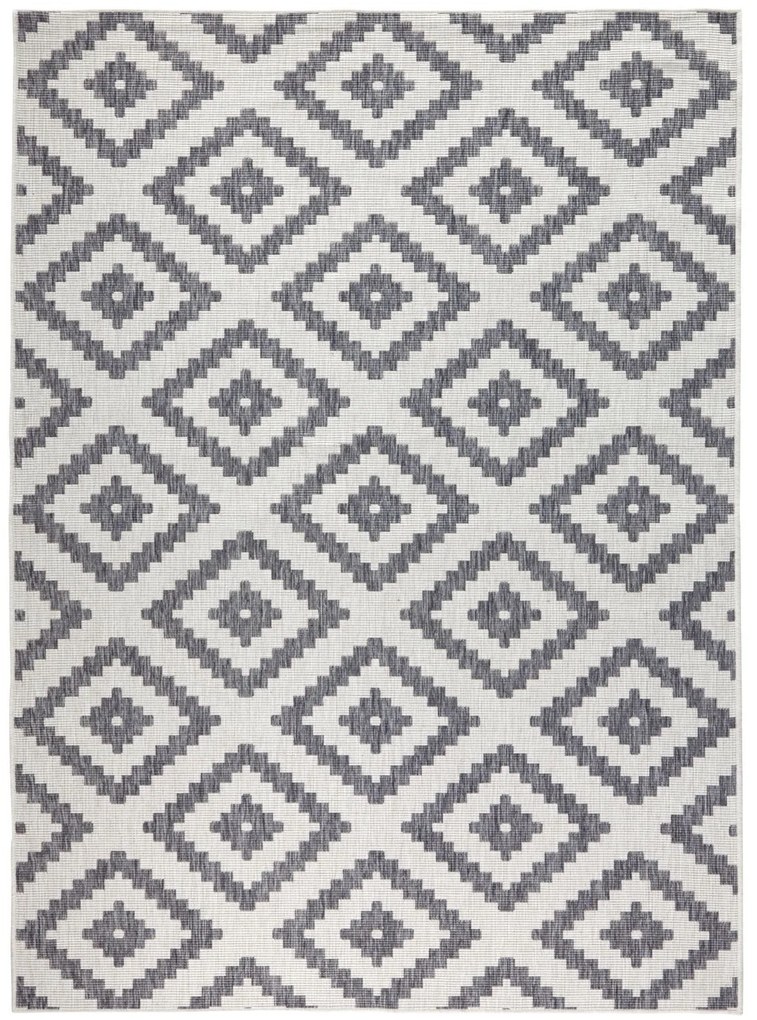 NORTHRUGS - Hanse Home koberce Kusový koberec Twin-Wendeteppiche 103132 grau creme – na von aj na doma - 200x290 cm