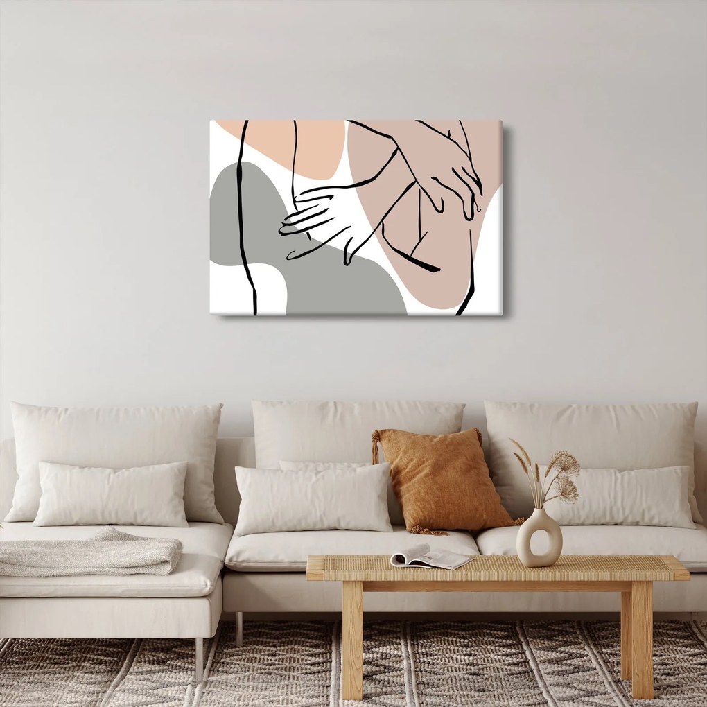 Obraz - Woman body line art N⁰2 (90x60 cm)