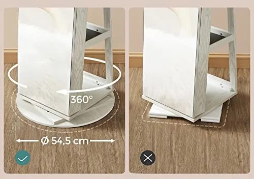 Otočná šperkovnica so zrkadlom JJC007W01