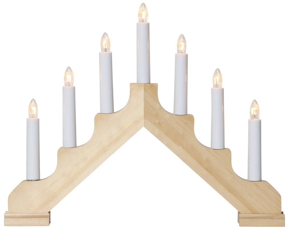 STAR TRADING Elektrický svietnik Ada Nature Wood