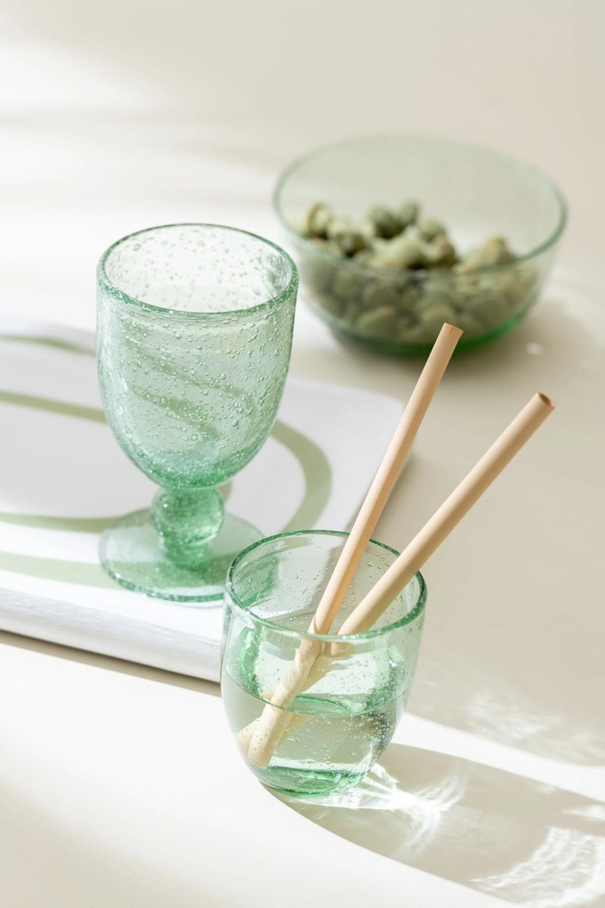 Zelený pohár na víno s bublinkami Wine Lisboa green - Ø9*15cm / 370ml