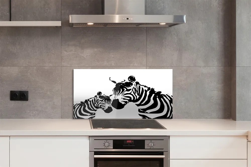 Nástenný panel  maľované zebra 100x50 cm