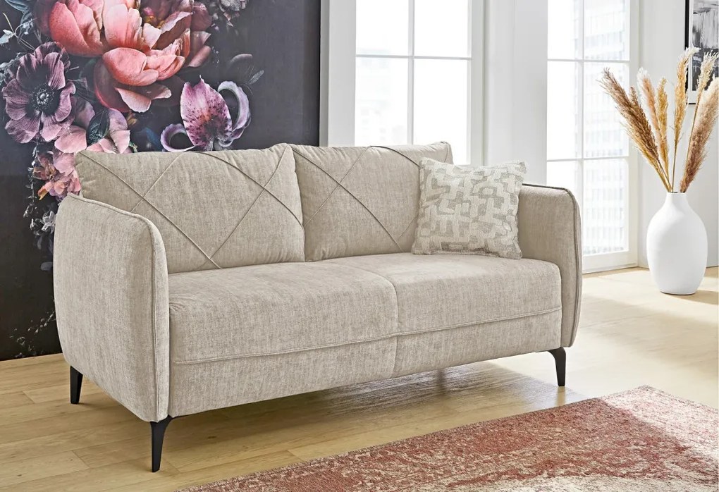 Dvojsedák Novara, béžová látka