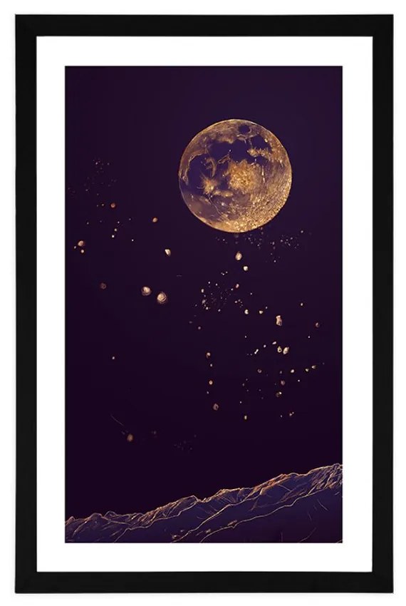 Plagát s paspartou kúzelná planéta - 60x90 silver