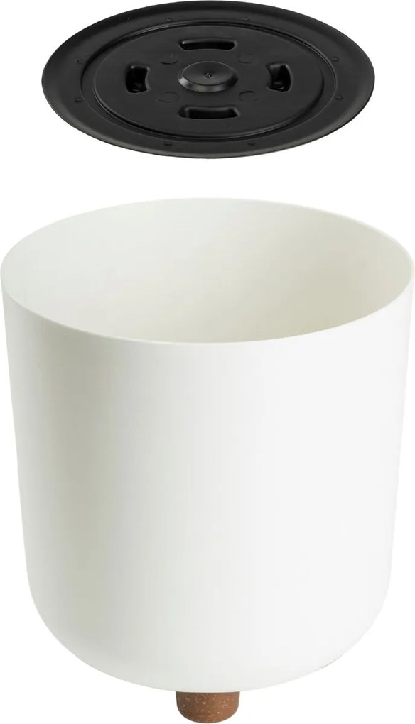 PLASTOVÝ KVETINÁČ TERRA 19,5X21 CM KRÉMOVÁ