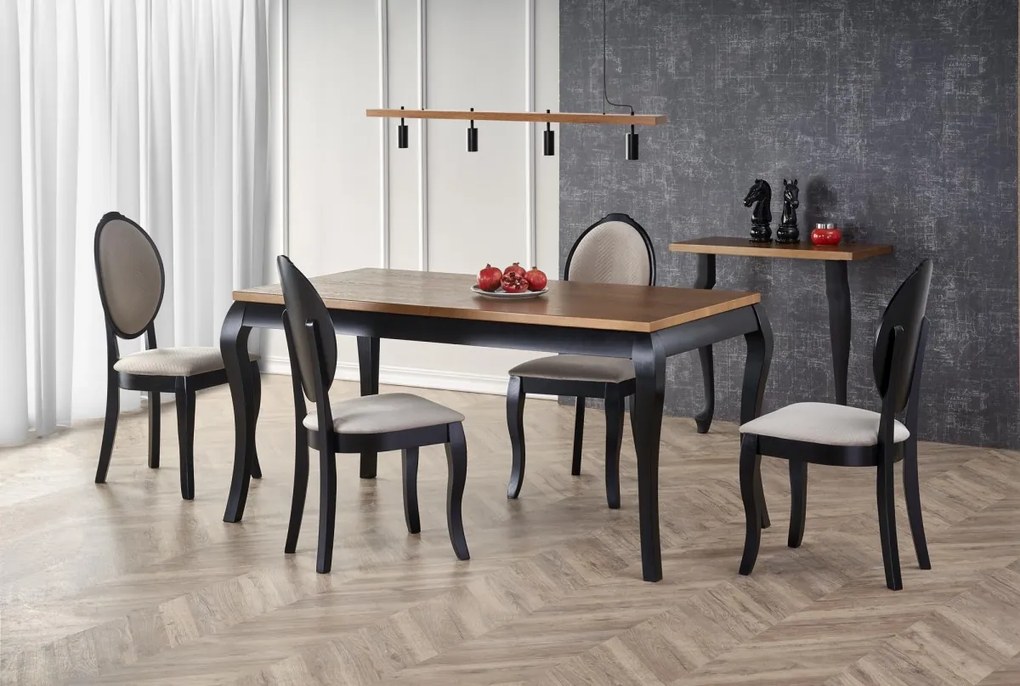 Jedálenský rozkladací stôl Noka 160/240 cm dub grandson/čierny