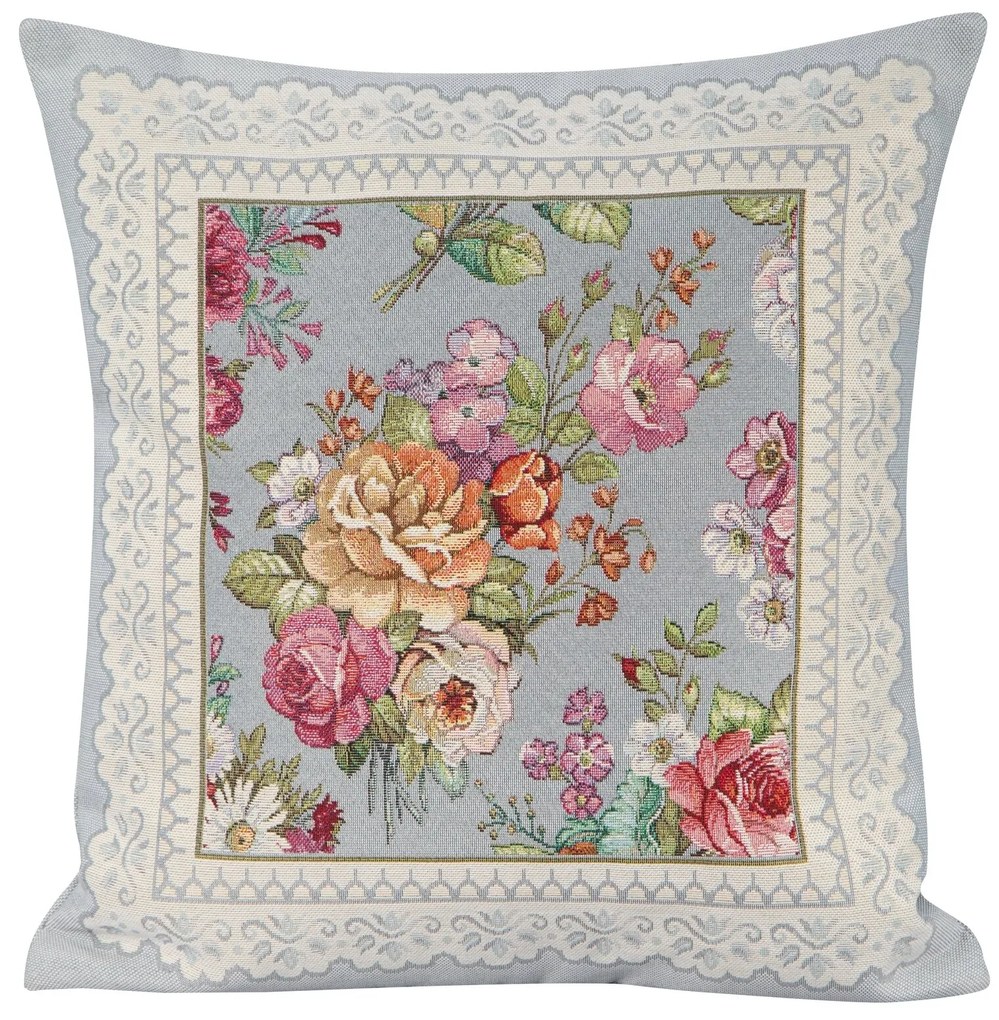 GOBELÍNOVÁ DEKORAČNÁ OBLIEČKA NA VANKÚŠ 1175 45X45 CM VZOROVANÁ