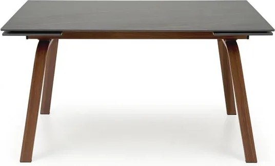Rozkladací jedálenský stôl 140-200 cm Leta (mramor čierny + orech) (pre 6 8 osôb). Vlastná spoľahlivá doprava až k Vám domov. 1049564