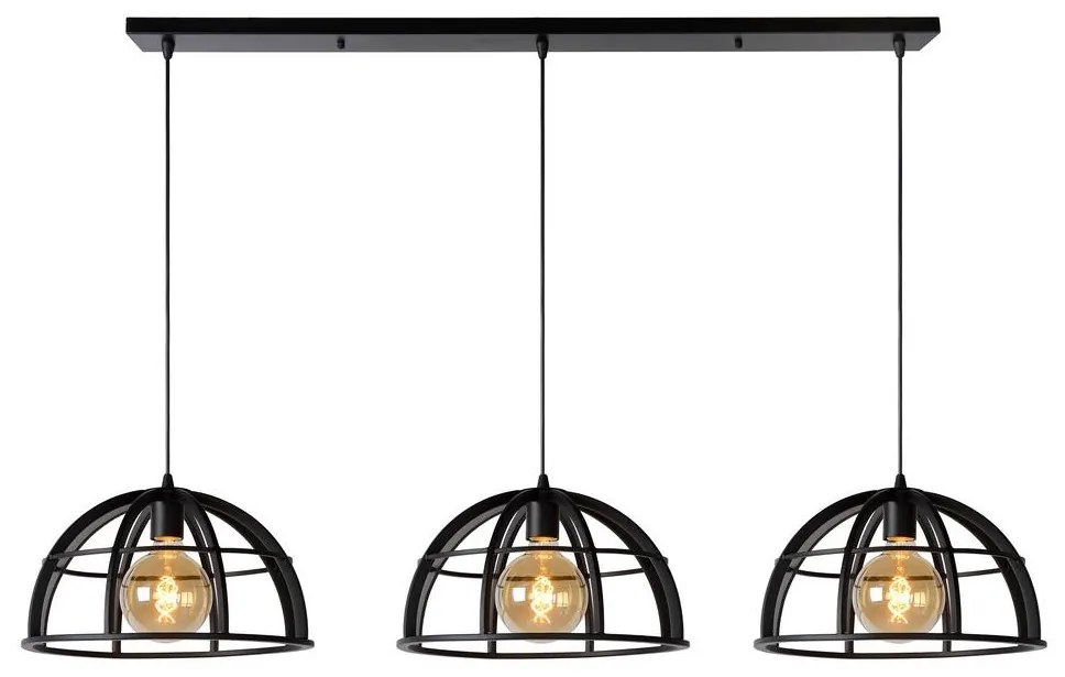 Lucide 76464/03/30 - Luster na lanku DIKRA 3xE27/60W/230V