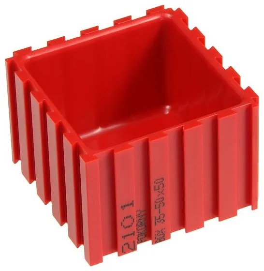 Plastová krabička na náradie 35-50x50 mm, červená