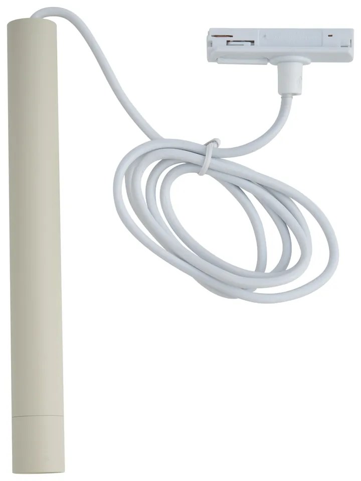 Moderná závesná lampa béžová s bielou pre 1-fázový koľajnicový systém - Iconic Frini