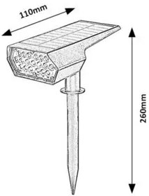 Rabalux NANTES LED solárna lampa 77088