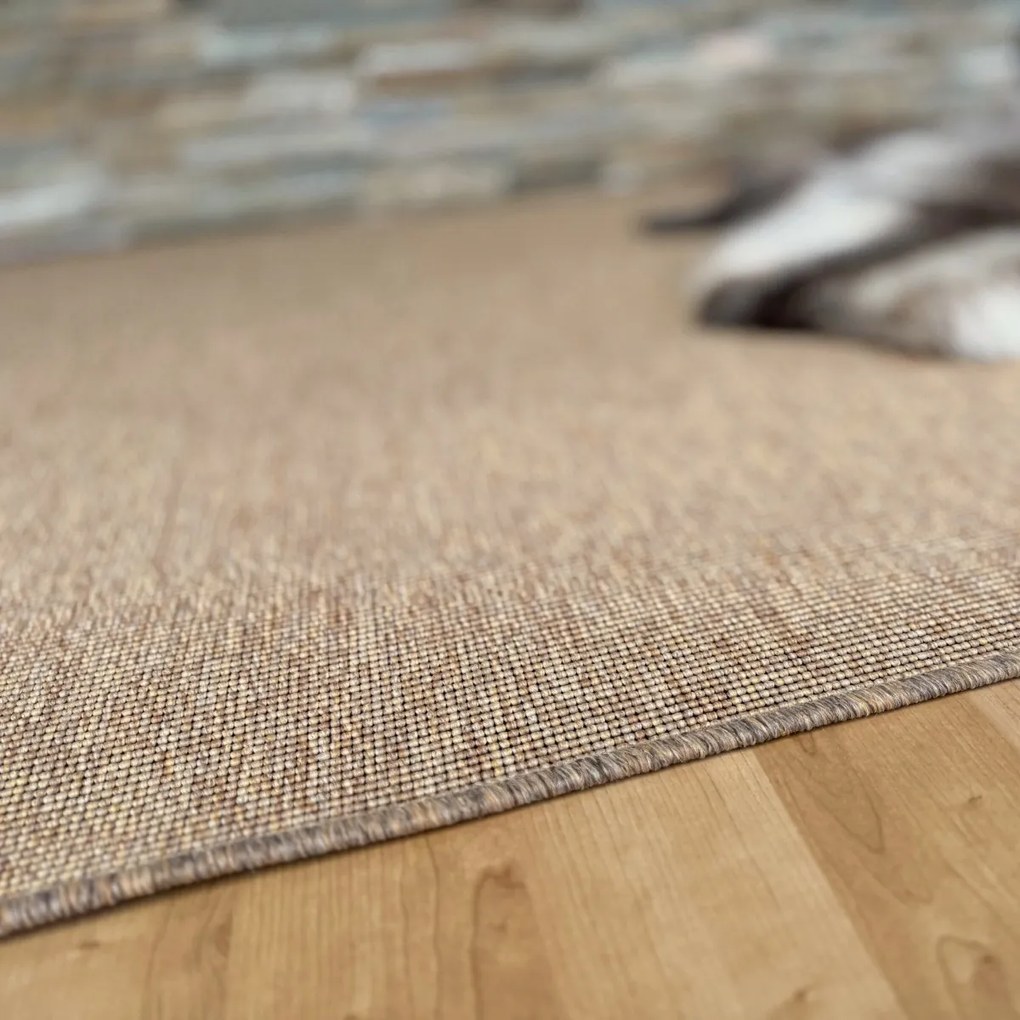 Vopi, Behúň na mieru Nature NEW prírodný, šíre 60 cm, oranžová, kuchyňa