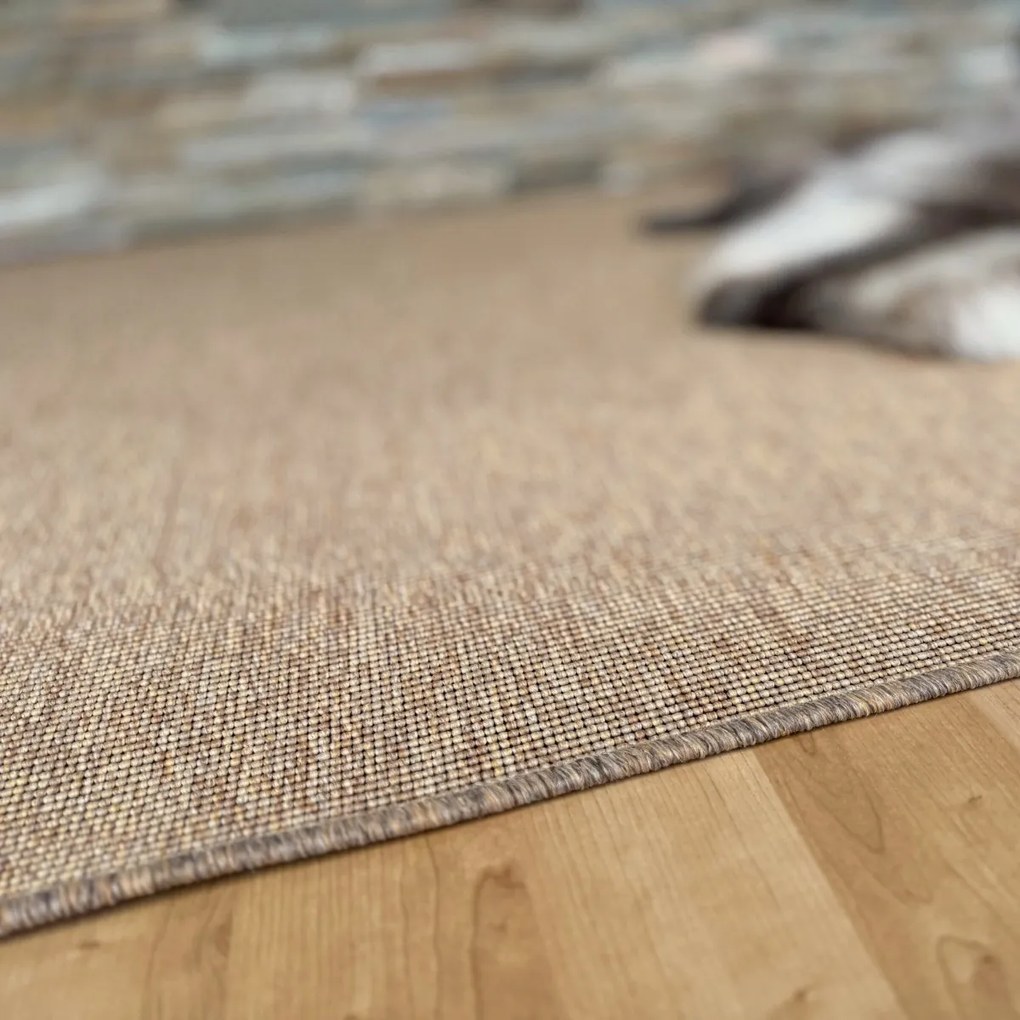 Vopi, Koberec behúň na mieru Nature NEW prírodný, šíre 133 cm, oranžová, kuchyňa