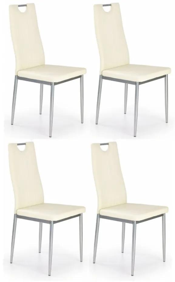 Halmar Jedálenská stolička K202, v akčnej sade 4 kusov - šedá